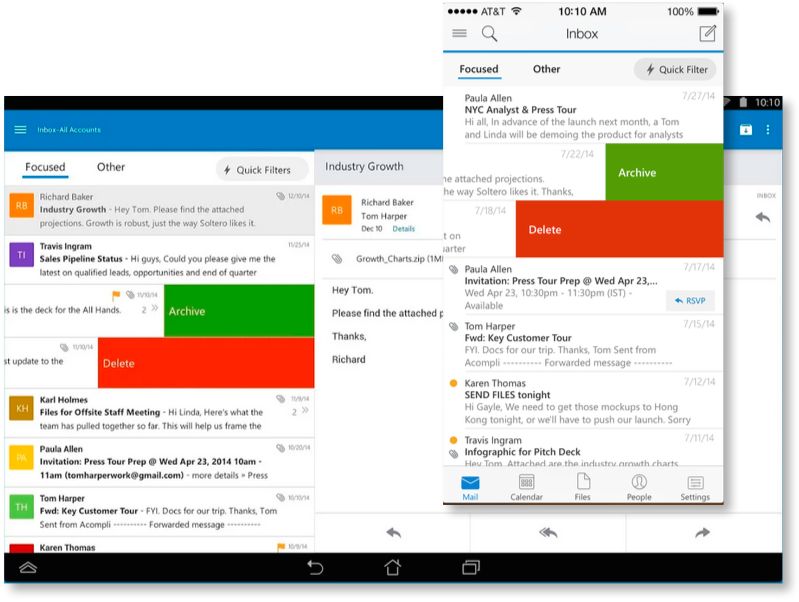 Microsoft tar Outlook till Ios och Android