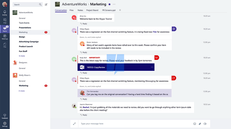 Microsoft snickrar på ny Slack-utmanare