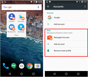 Miradore med Android Enterprise