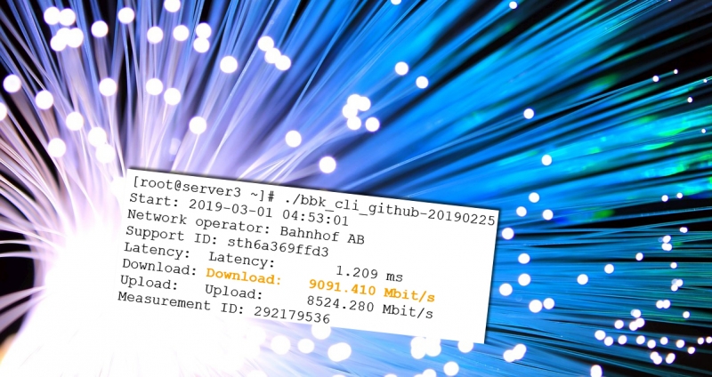 Nya rekordet – mätte 9 Gbit/s i nedladdning