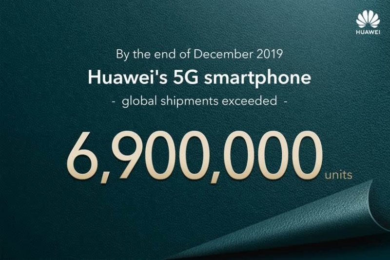 Huawei sålde miljontals 5g-telefoner 2019