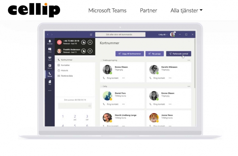 Cellip lanserar paket med Teamstelefoni för mindre företag