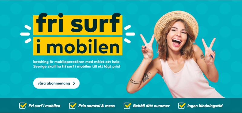 Katshing kör fri surf – på alla abonnemang