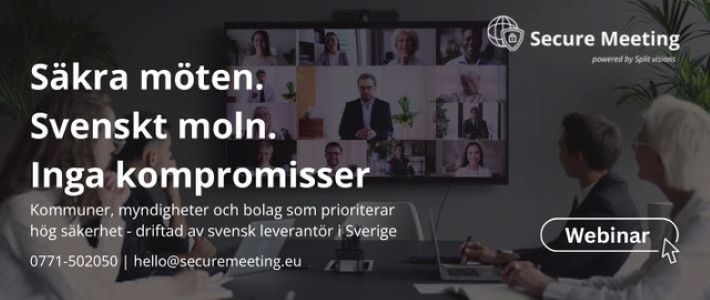 Secure Meeting – en svensk tjänst för säkra videomöten
