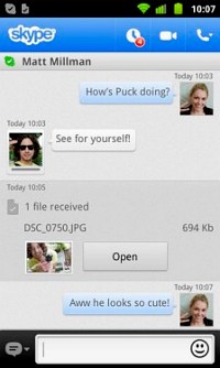 Skype-chatta med bild och video