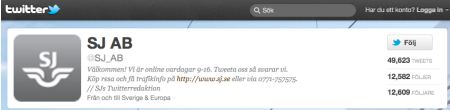 SJ i Twitter-toppen
